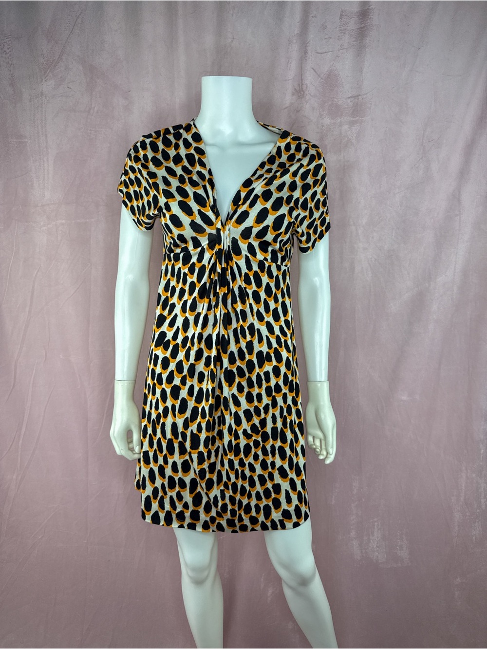 DVF Diane Von Furstenberg Womens Vintage 100% Silk Leopard Print Dress Size 6